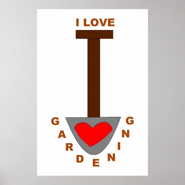 I Liebe Gartenplatzplakat Poster (Vorne)