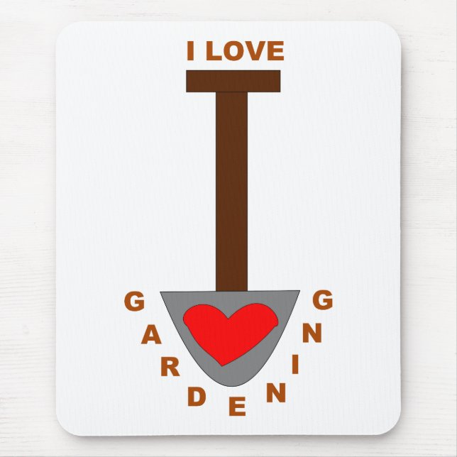 I Liebe Gartenspade Mousepad (Vorne)