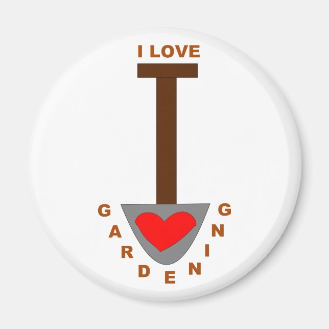 I Liebe Gartenspass Magnet (Vorne)