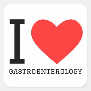 I Liebe Gastroenterologie Quadratischer Aufkleber