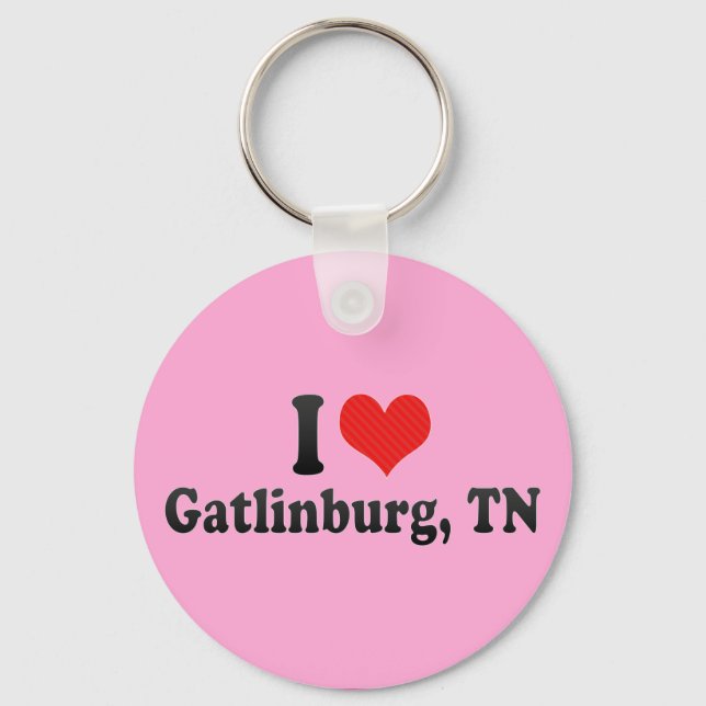 I Liebe Gatlinburg, TN Schlüsselanhänger (Vorderseite)