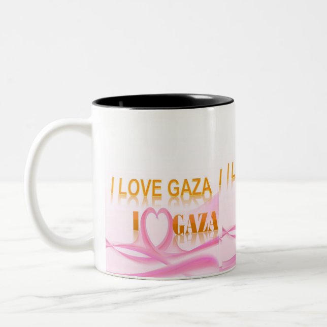 I Liebe Gaza Zweifarbige Tasse (Links)