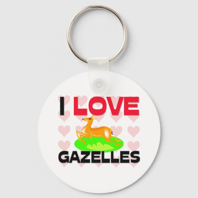 I Liebe Gazelles Schlüsselanhänger (Vorderseite)