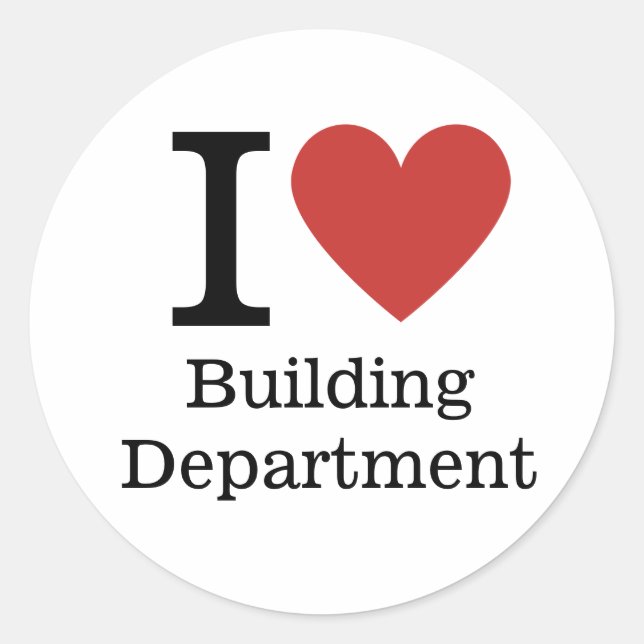 I ❤️ Liebe Gebäude Department STICKER (Vorderseite)
