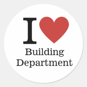 I ❤️ Liebe Gebäude Department STICKER