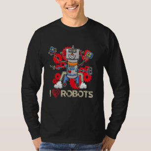 I Liebe Gebäude Roboter Maschinen Robotik T-Shirt