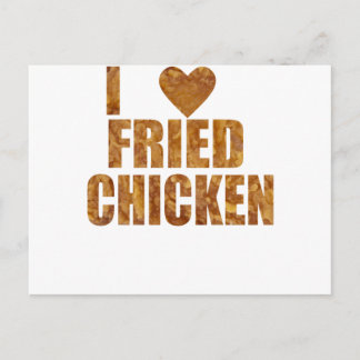 I Liebe gebratenes Huhn Postkarte