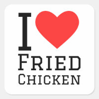 I Liebe gebratenes Huhn