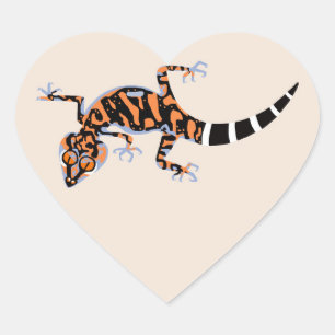I Liebe GECKOS - Lizard - Nature - Wildlife- Herz-Aufkleber