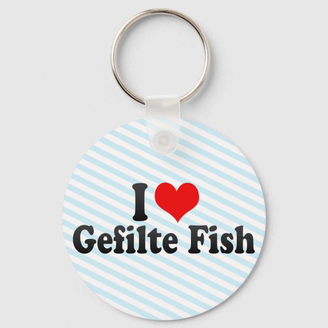 I Liebe Gefilte Fish Schlüsselanhänger (Vorderseite)