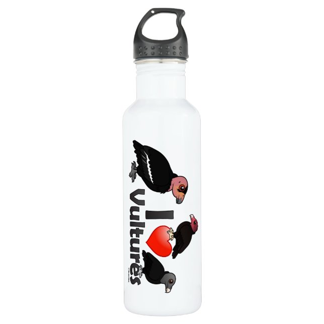 I Liebe-Geier (Nordamerika) Trinkflasche (Vorderseite)