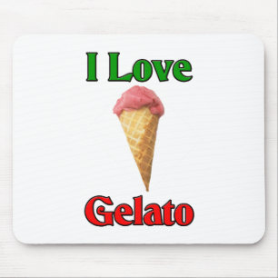 I Liebe Gelato (italienische Eiscreme) Mousepad