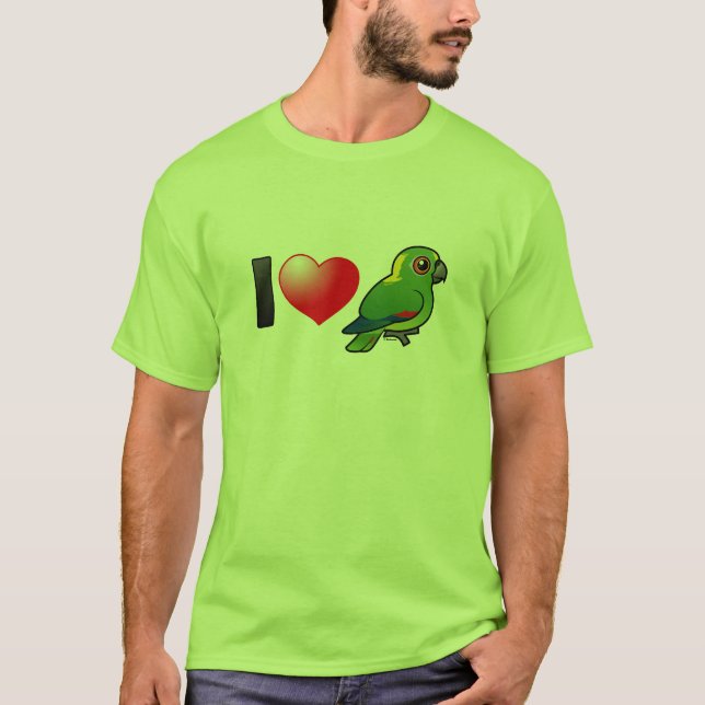 I Liebe Gelbe-naped Amazonas T-Shirt (Vorderseite)