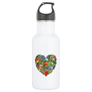 I Liebe-Gemüse Edelstahlflasche