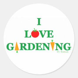 I Liebe Gemüsegärtnerei Umschlag Aufkleber