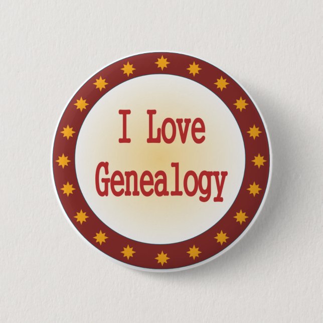 I Liebe Genealogie Button (Vorderseite)