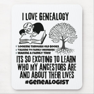 I Liebe Genealogie Mousepad