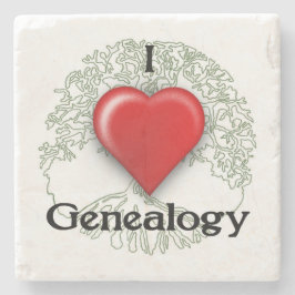I Liebe Genealogische benutzerdefinierte Untersetz Steinuntersetzer