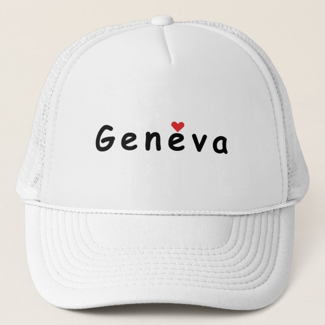 I Liebe Genf Truckerkappe (Vorderseite)