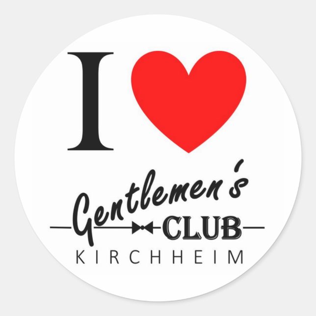 I Liebe Gentlemen's Club Sticker "Kirchheim" (Vorderseite)