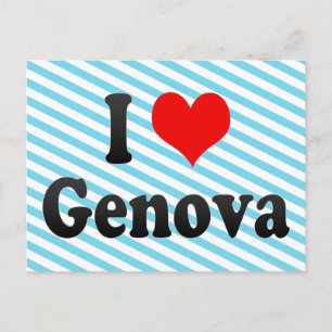 I Liebe Genua, Italien Postkarte