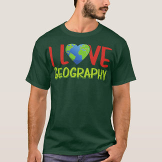 I Liebe Geografie Geographen Student Geo T-Shirt