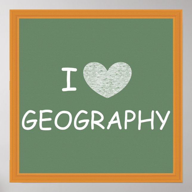 I Liebe Geografie Poster (Vorne)