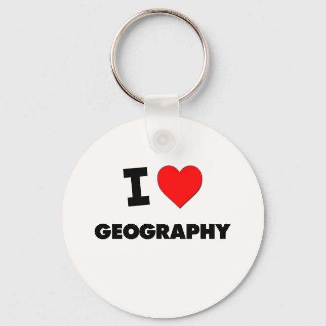 I Liebe Geografie Schlüsselanhänger (Vorderseite)