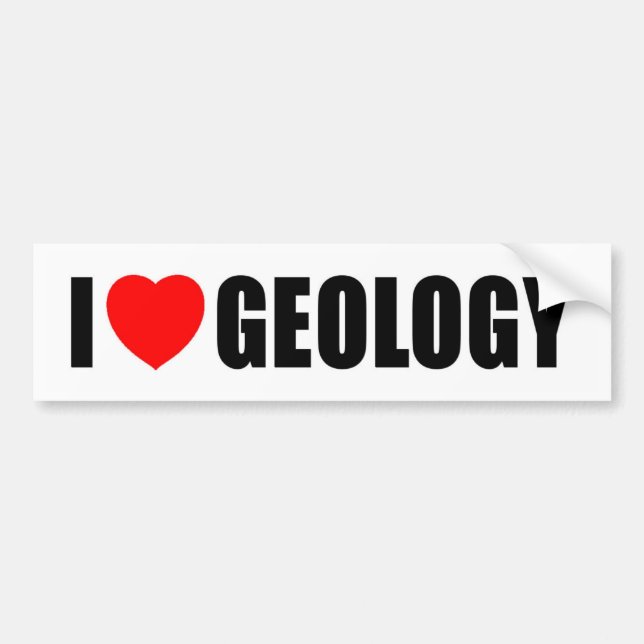 I Liebe-Geologie Autoaufkleber (Vorne)