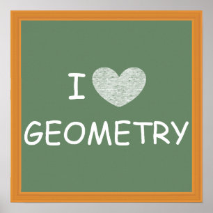 I Liebe Geometrie Poster