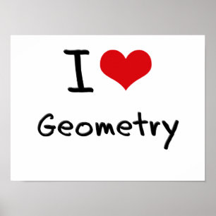 I Liebe Geometrie Poster