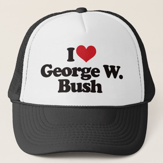 I Liebe George W Bush Truckerkappe (Vorderseite)