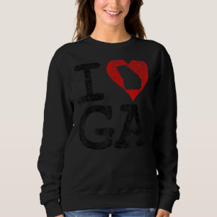 I Liebe Georgia I Heart Ga Atlanta Peach Staat Sweatshirt