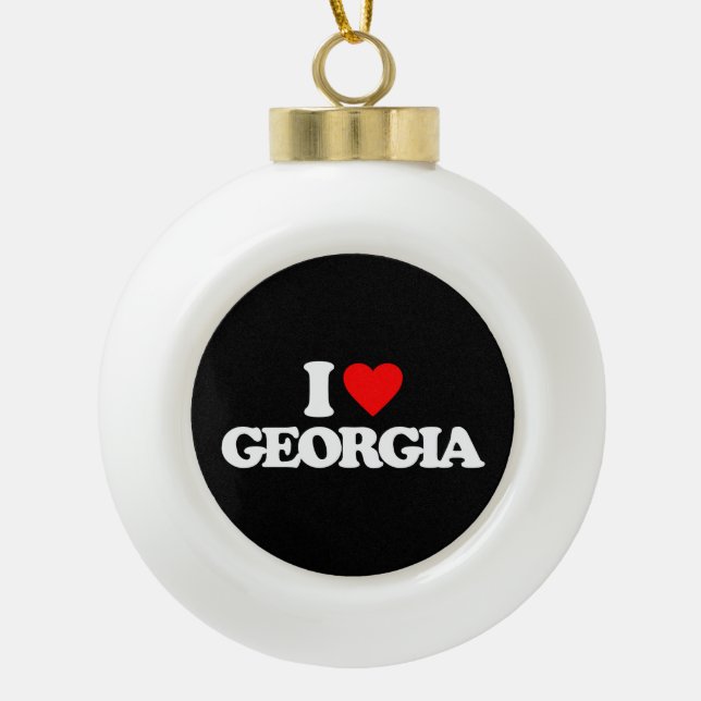 I LIEBE GEORGIA KERAMIK Kugel-Ornament (Vorderseite)