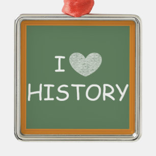 I Liebe-Geschichte Silbernes Ornament