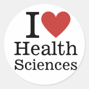 I ❤️ Liebe Gesundheitswissenschaften für Studieren Runder Aufkleber