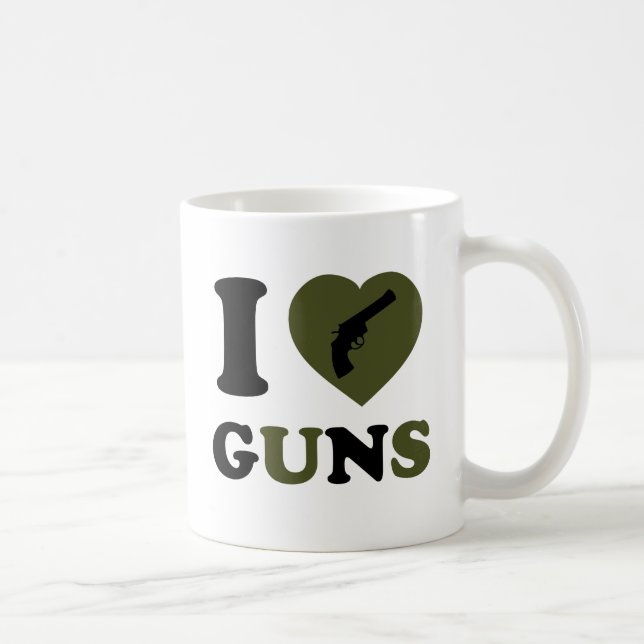 I Liebe-Gewehre Kaffeetasse (Rechts)