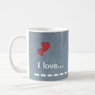 I Liebe… Gewohnheit hellblau Kaffeetasse