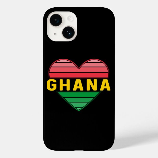 I Liebe Ghana, Ghanaisches Herz Case-Mate iPhone 14 Hülle (Rückseite)