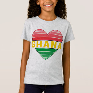 I Liebe Ghana, Ghanaisches Herz T-Shirt