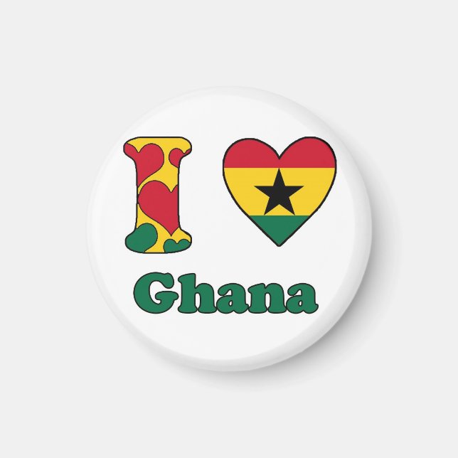 I Liebe Ghana Magnet (Vorne)