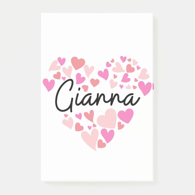 I Liebe Gianna Post-it Klebezettel (Vorderseite)