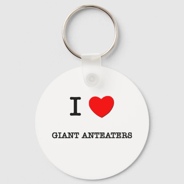 I Liebe GIANT ANTEATERS Schlüsselanhänger (Vorderseite)