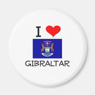 I Liebe Gibraltar Michigan Magnet