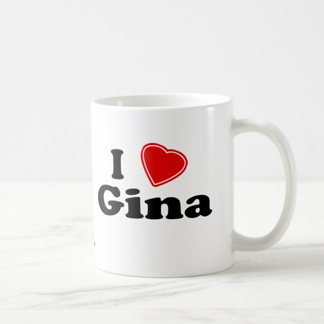 I Liebe Gina Kaffeetasse (Rechts)