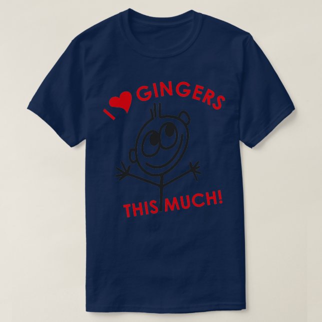 I Liebe Gingers Redhead T-Shirt (Design vorne)