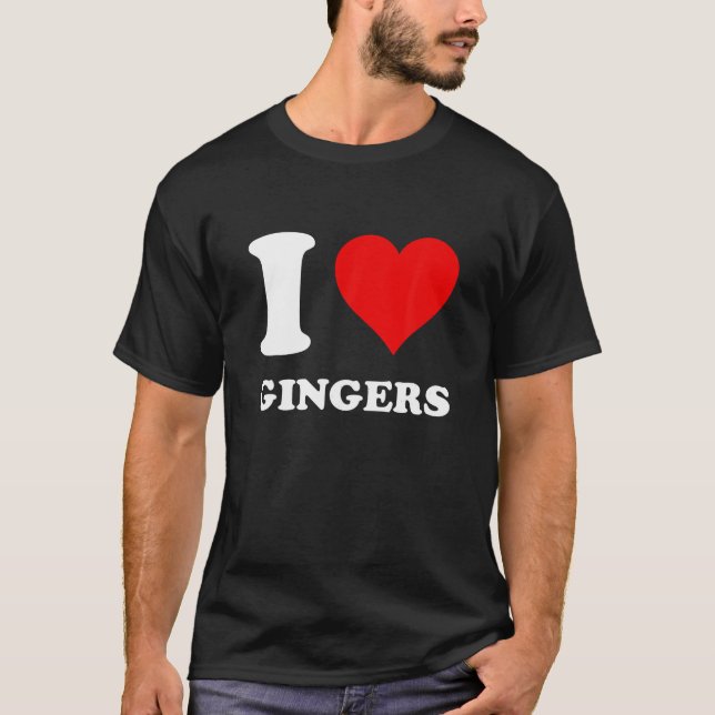 I Liebe Gingers T Shirt (Vorderseite)