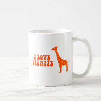 I Liebe Giraffe (Orange) Kaffeetasse