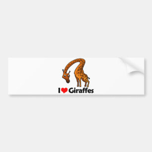 I Liebe-Giraffen Autoaufkleber