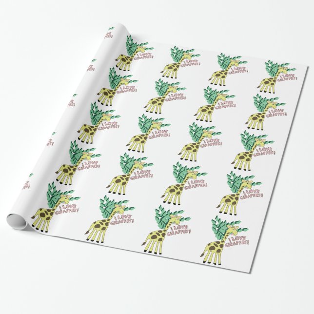 I Liebe-Giraffen! Geschenkpapier (Ungerollt)
